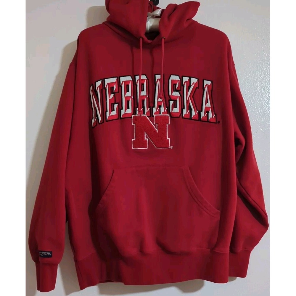 JanSport Nebraska Cornhuskers Sweatshirt Hoodie Embroidered Medium EUC